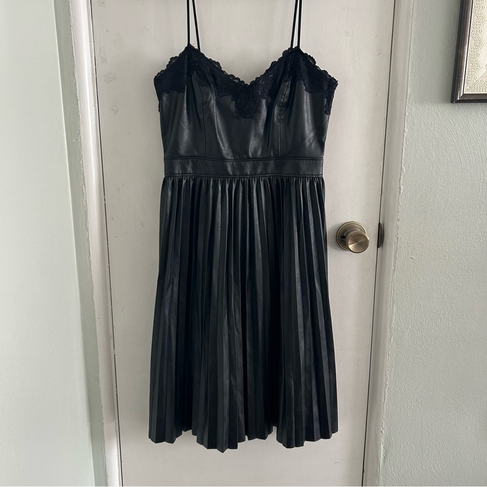 Black Leather Dress from Express.
